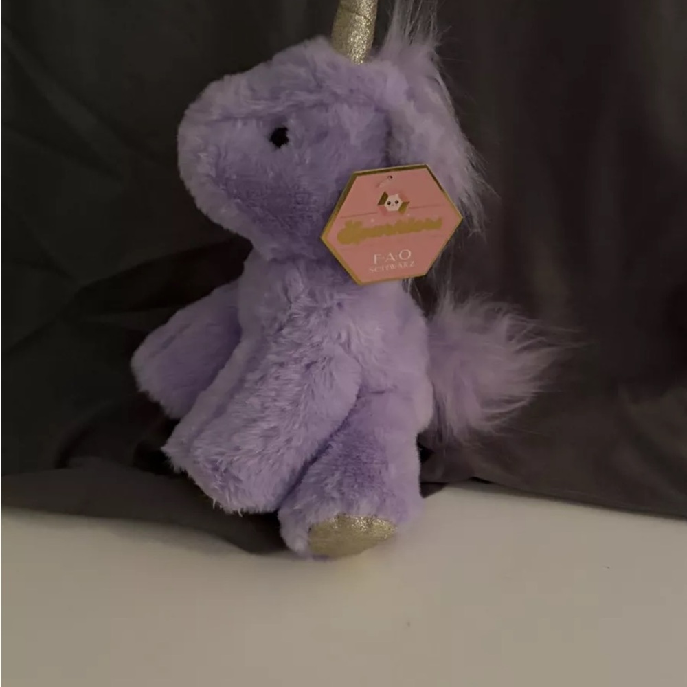 FAO toys mini unicorn plush purple